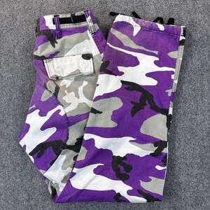 ROTHCO BDU Cargo Pants Mens S Reg Purple Camo Military Tactical Casual Outdoors